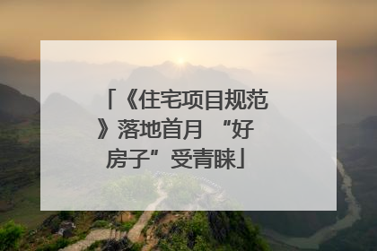 《住宅项目规范》落地首月 “好房子”受青睐