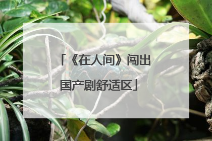《在人间》闯出国产剧舒适区