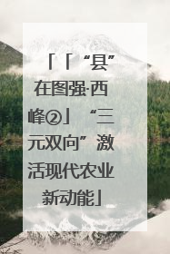 「“县”在图强·西峰②」“三元双向”激活现代农业新动能