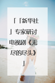 「新华社」专家研讨电视剧《无尽的尽头》