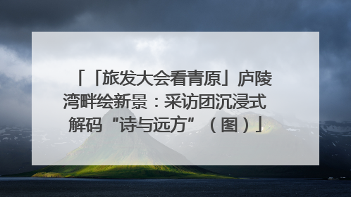 「旅发大会看青原」庐陵湾畔绘新景：采访团沉浸式解码“诗与远方”（图）
