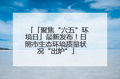 「聚焦“六五”环境日」最新发布！日照市生态环境质量状况“出炉”