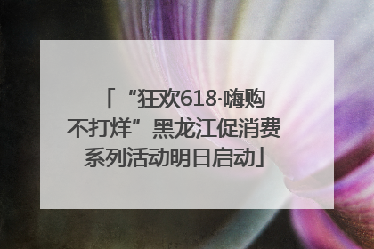 “狂欢618·嗨购不打烊”黑龙江促消费系列活动明日启动