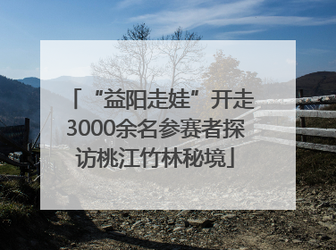 “益阳走娃”开走 3000余名参赛者探访桃江竹林秘境
