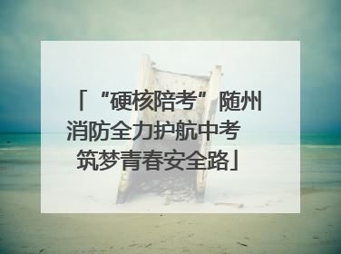 “硬核陪考”随州消防全力护航中考 筑梦青春安全路