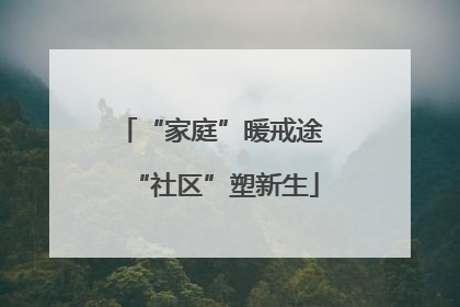 “家庭”暖戒途 “社区”塑新生