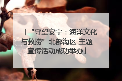 “守望安宁：海洋文化与救捞”北部海区 主题宣传活动成功举办