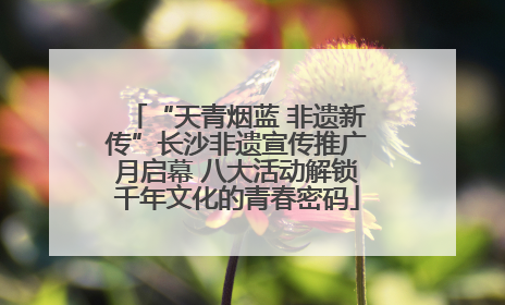 “天青烟蓝 非遗新传”长沙非遗宣传推广月启幕 八大活动解锁千年文化的青春密码
