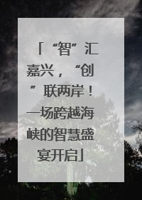 “智”汇嘉兴，“创”联两岸！一场跨越海峡的智慧盛宴开启