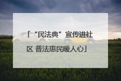 “民法典”宣传进社区 普法惠民暖人心