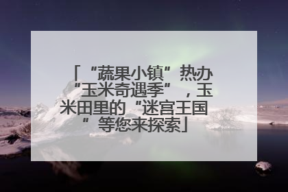 “蔬果小镇”热办“玉米奇遇季”，玉米田里的“迷宫王国”等您来探索