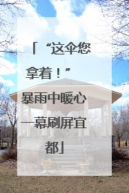 “这伞您拿着！” 暴雨中暖心一幕刷屏宜都