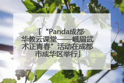 “Panda成都·华教云课堂——峨眉武术正青春”活动在成都市成华区举行