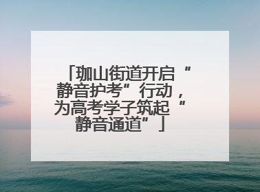 珈山街道开启“静音护考”行动，为高考学子筑起“静音通道”