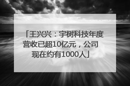 王兴兴：宇树科技年度营收已超10亿元，公司现在约有1000人