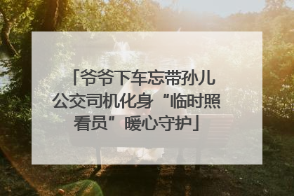 爷爷下车忘带孙儿 公交司机化身“临时照看员”暖心守护