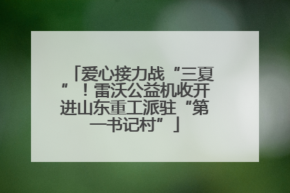 爱心接力战“三夏”！雷沃公益机收开进山东重工派驻“第一书记村”