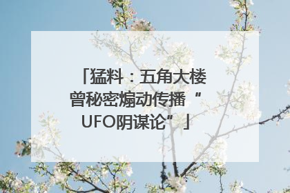 猛料：五角大楼曾秘密煽动传播“UFO阴谋论”