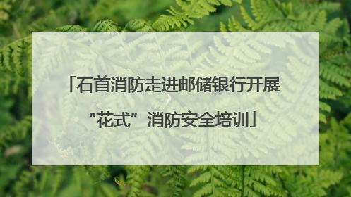 石首消防走进邮储银行开展 “花式”消防安全培训