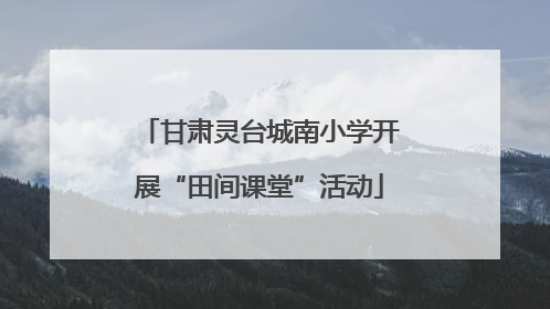 甘肃灵台城南小学开展“田间课堂”活动