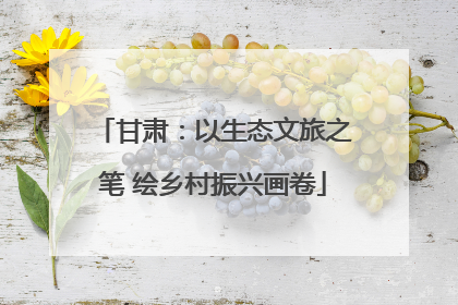 甘肃：以生态文旅之笔 绘乡村振兴画卷