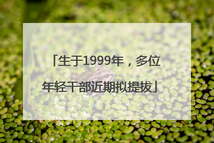 生于1999年，多位年轻干部近期拟提拔