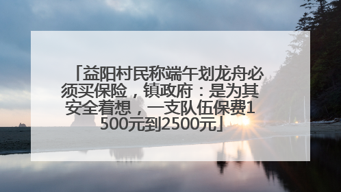 益阳村民称端午划龙舟必须买保险，镇政府：是为其安全着想，一支队伍保费1500元到2500元