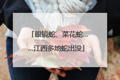 眼镜蛇、菜花蛇……江西多地蛇出没
