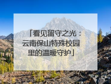 看见留守之光：云南保山特殊校园里的温暖守护