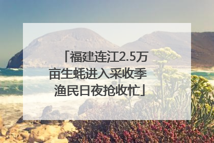 福建连江2.5万亩生蚝进入采收季 渔民日夜抢收忙