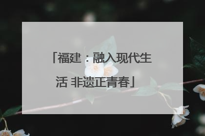 福建：融入现代生活 非遗正青春