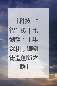 科技 “智”援｜毛剑锋：十年深耕，铸剑铸造创新之路