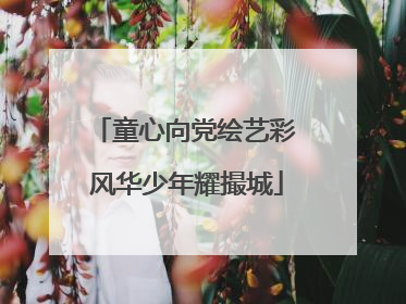 童心向党绘艺彩 风华少年耀撮城