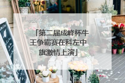 第二届成峰杯牛王争霸赛在科左中旗激情上演