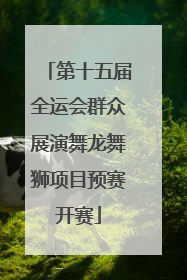 第十五届全运会群众展演舞龙舞狮项目预赛开赛