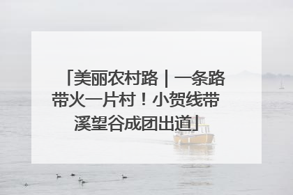 美丽农村路｜一条路带火一片村！小贺线带溪望谷成团出道