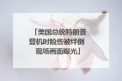 美国总统特朗普登机时险些被绊倒 现场画面曝光