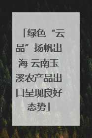 绿色“云品”扬帆出海 云南玉溪农产品出口呈现良好态势