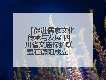 促进儒家文化传承与发展 四川省文庙保护联盟在德阳成立