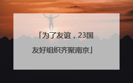 为了友谊，23国友好组织齐聚南京