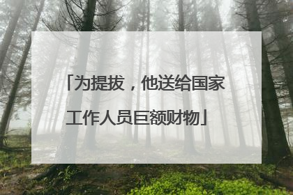 为提拔，他送给国家工作人员巨额财物