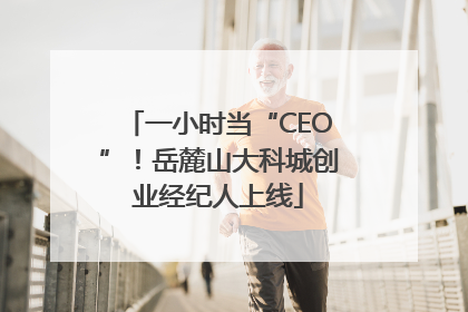 一小时当“CEO”！岳麓山大科城创业经纪人上线