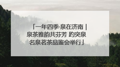 一年四季·泉在济南｜泉茶雅韵共芬芳 趵突泉名泉茗茶品鉴会举行