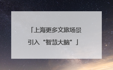 上海更多文旅场景引入“智慧大脑”