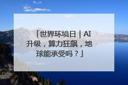 世界环境日｜AI升级，算力狂飙，地球能承受吗？