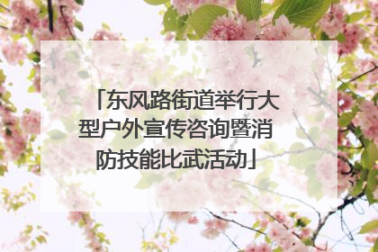 东风路街道举行大型户外宣传咨询暨消防技能比武活动