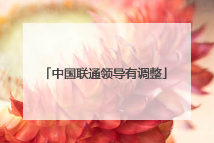 中国联通领导有调整