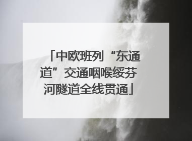 中欧班列“东通道”交通咽喉绥芬河隧道全线贯通