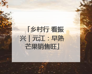 乡村行 看振兴｜元江：早熟芒果销售旺