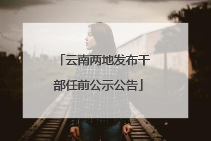 云南两地发布干部任前公示公告